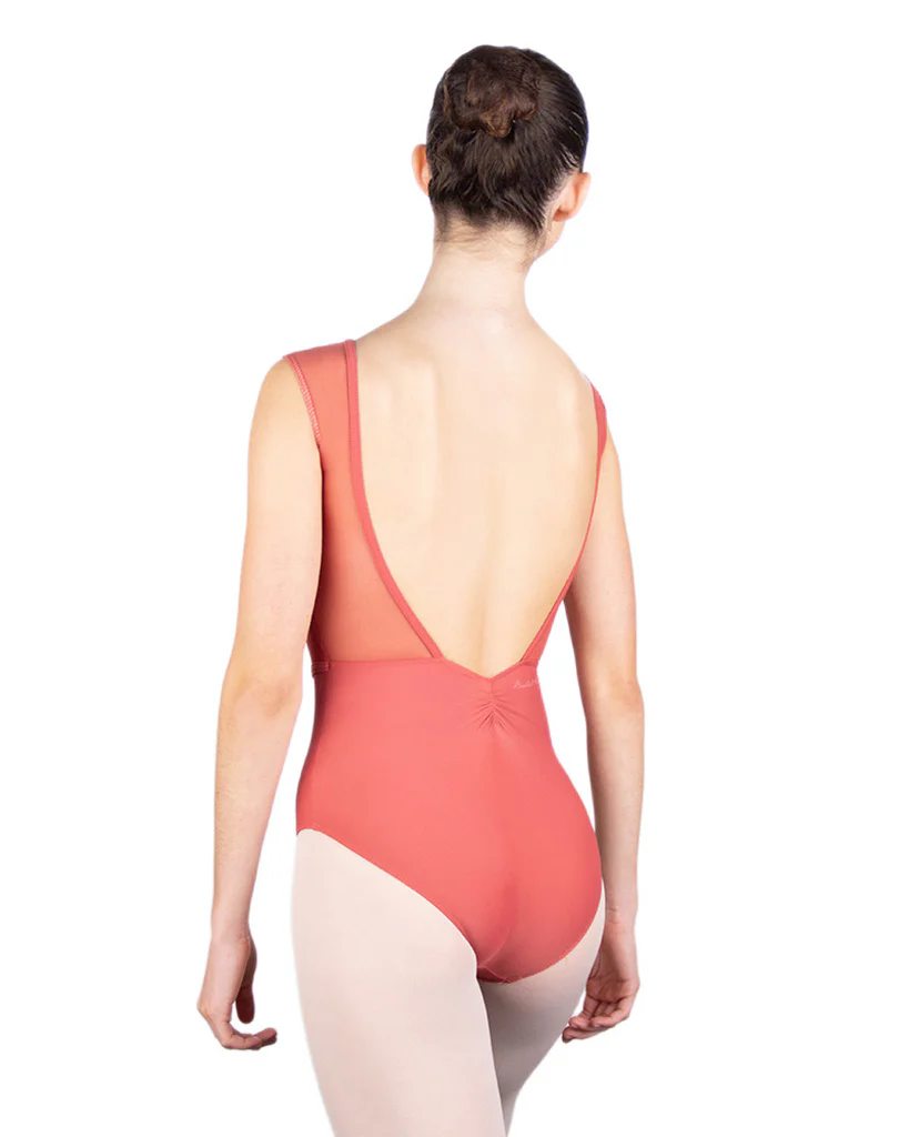 Ballet Rosa Daphne Scoop Neck Mesh Insert Low Back Tank Leotard - Womens - Image 4