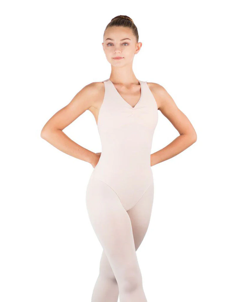 Ballet Rosa Esther V-Neck Zip Back Floral Mesh Lace Tank Leotard - Womens - Image 10