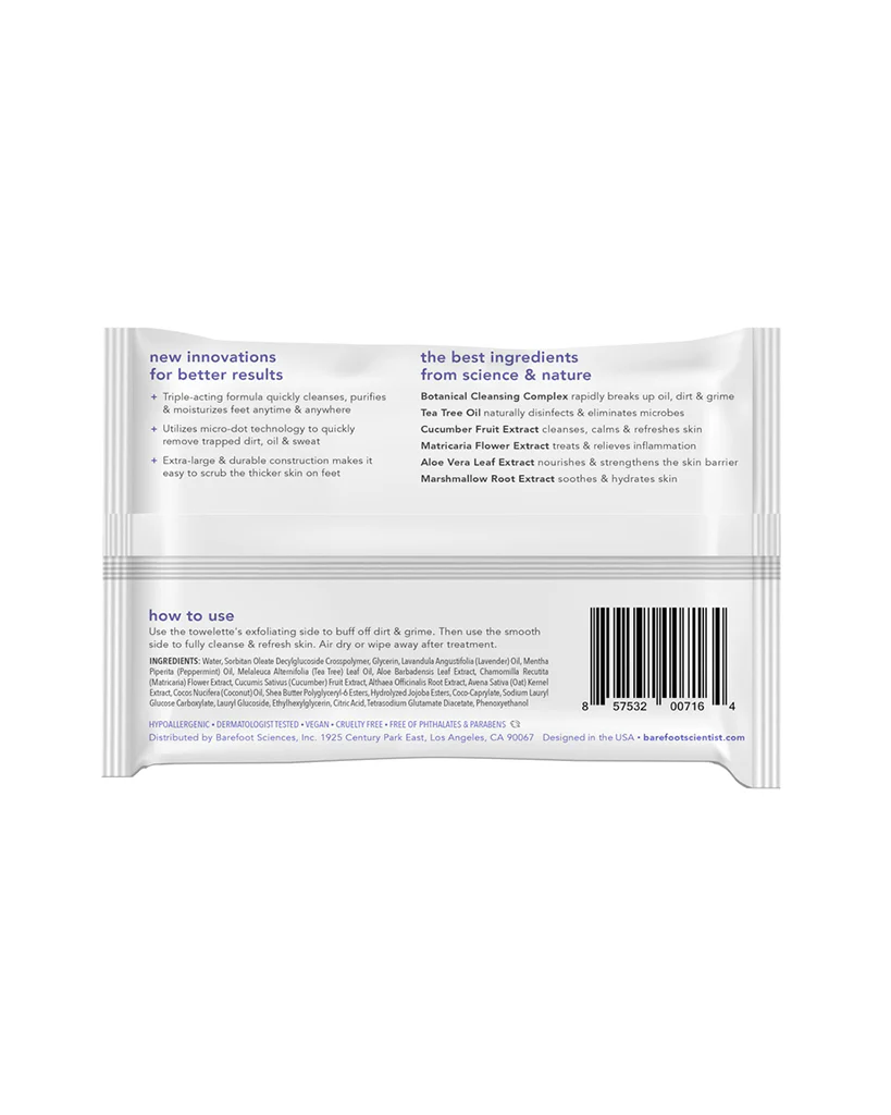 Barefoot Scientist Clean State Textured Foot Cleansing Towelettes - Image 5