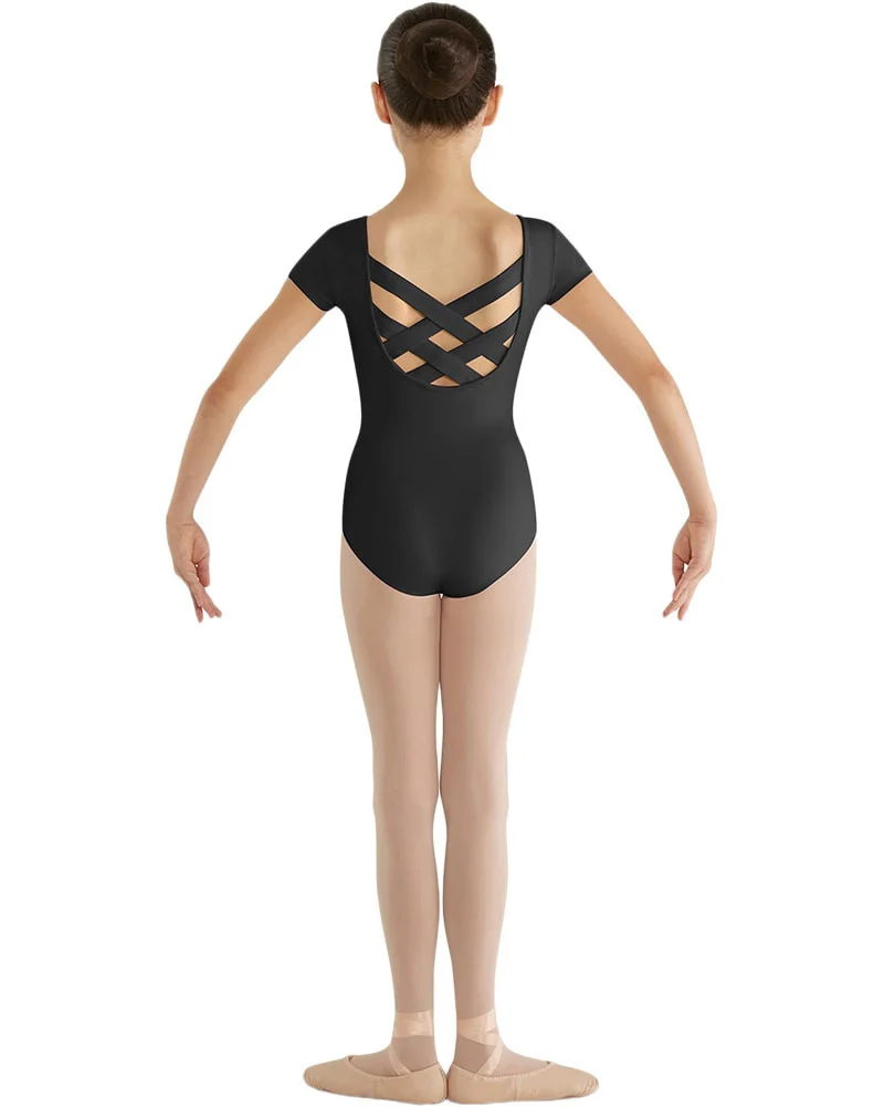 Bloch Lattice X-Back Cap Sleeve Leotard - CL8832T Girls - Image 2