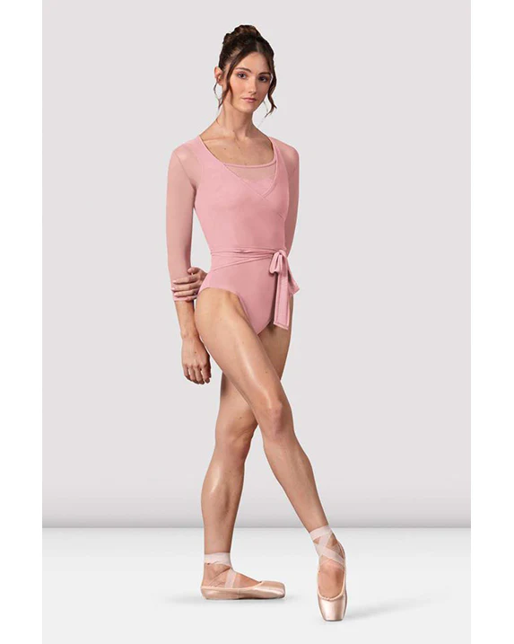 Bloch Harmony Mesh 3/4 Sleeve Wrap Top - Z30022 Womens - Image 2