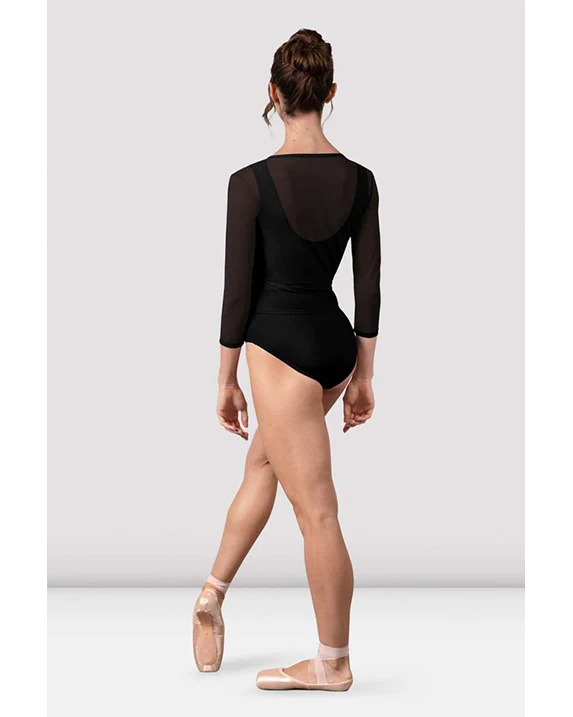 Bloch Harmony Mesh 3/4 Sleeve Wrap Top - Z30022 Womens - Image 6