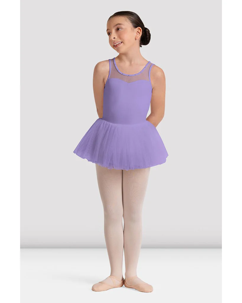 Bloch Maria Sweetheart Neck Floral Embroidered Mesh Back Tutu Ballet Dress - CL50004 Girls - Image 4