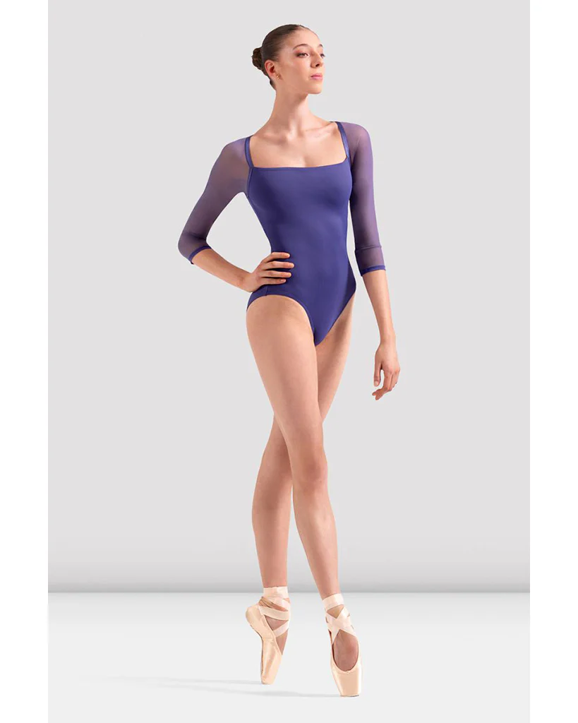 Bloch Square Neck Open Back Mesh 3/4 Sleeve Leotard - L60003 Womens - Image 5