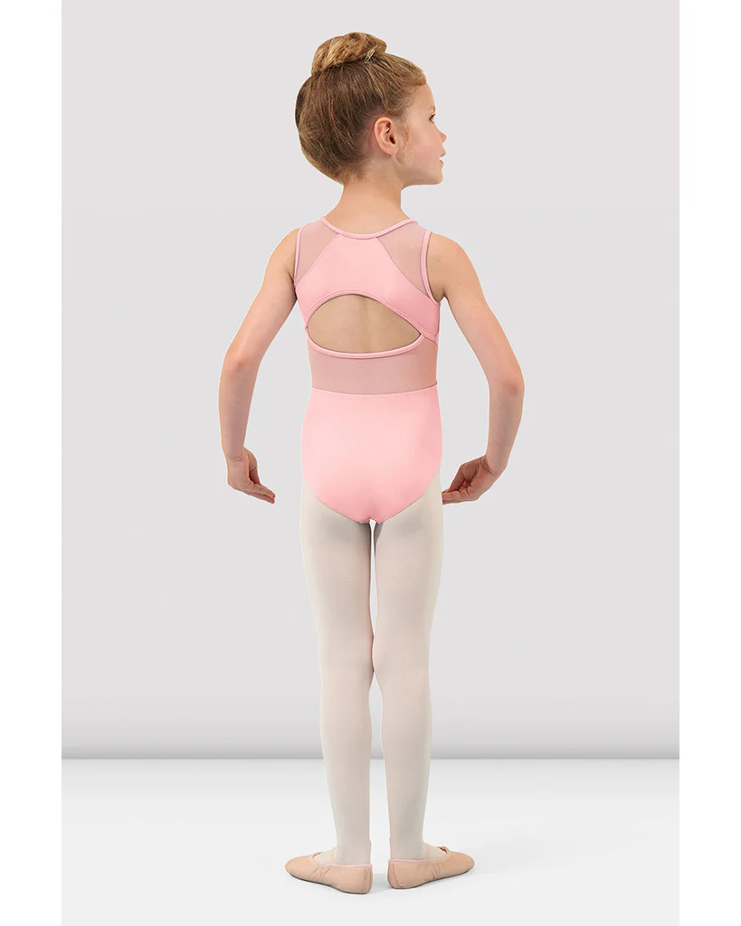 Bloch Yasmin Bodice Mesh Open Back Tank Leotard - CL4635 Girls - Flower Vine Printed - Image 2
