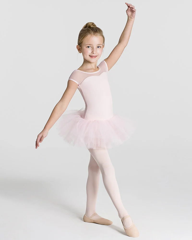 Capezio Short Sleeve Keyhole Back Ballet Tutu Dress - 11394C Girls - Image 3