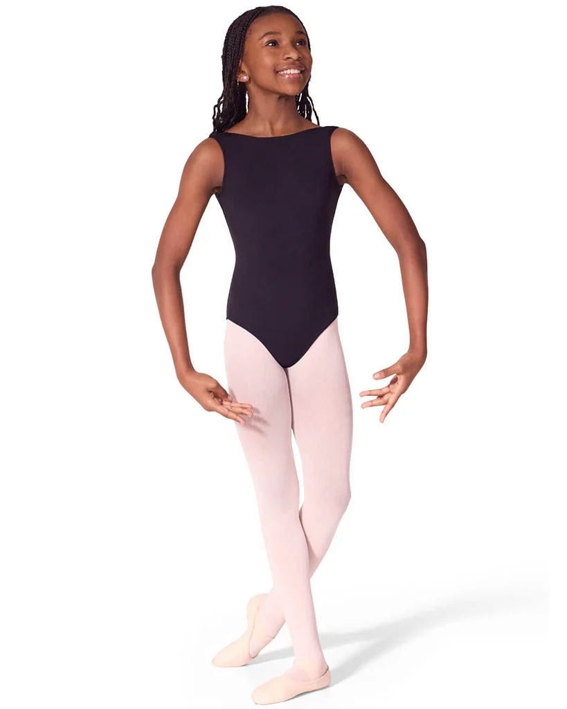 Capezio Soft Elegance Boat Neck Low Back Tank Leotard - EL105T Girls - Image 3