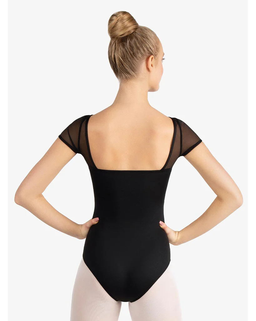 Capezio Mesh Yoke Short Sleeve Leotard - SE1039W Womens - Image 2