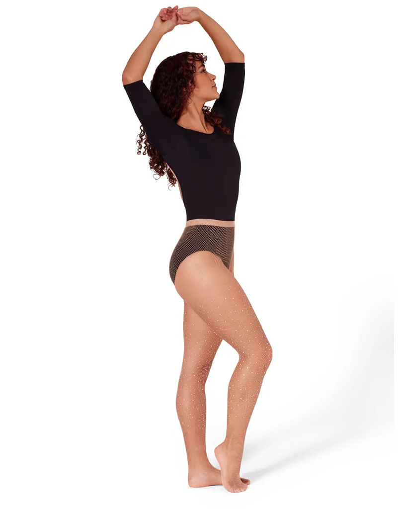 Capezio Professional All-Over Rhinestone Fishnet Dance Tights - 3505W Womens - Image 8