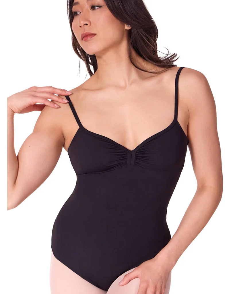 Capezio Soft Elegance Ruched Front Cross Back BraTek2 Camisole Leotard - EL100W Womens - Image 2