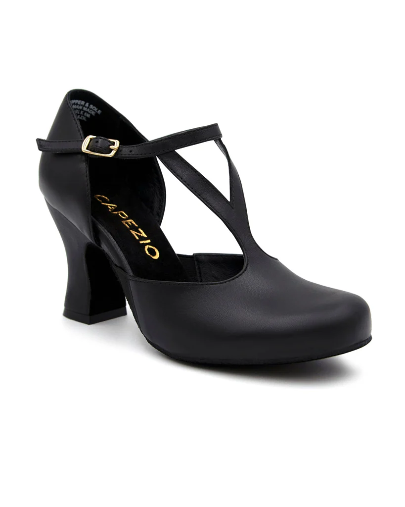 Capezio Shanel Y Strap Nappa Leather 3" Character Shoes - 850 Womens