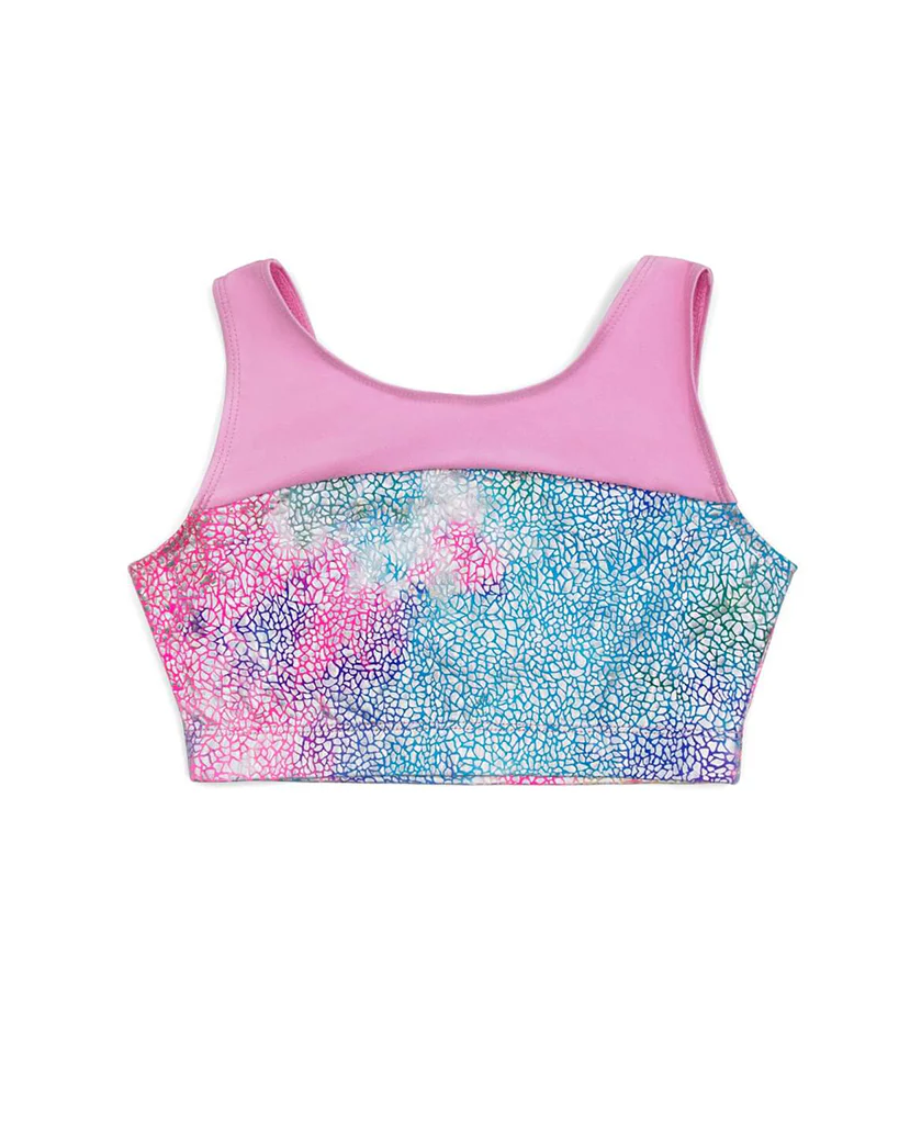 Capezio Unicorn Disco Starlight Metallic Gymnastic Top - 12308C - Girls Unicorn Sparkle - Image 2
