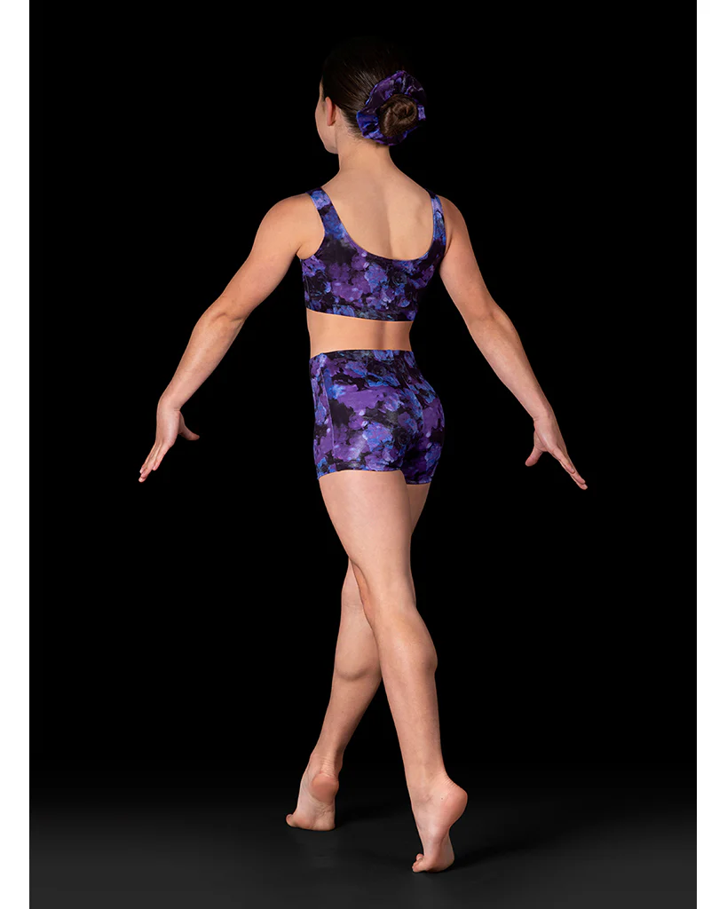 Dynami Gymnastic Short - GB217C Girls - Cosmic Rose Print - Image 2