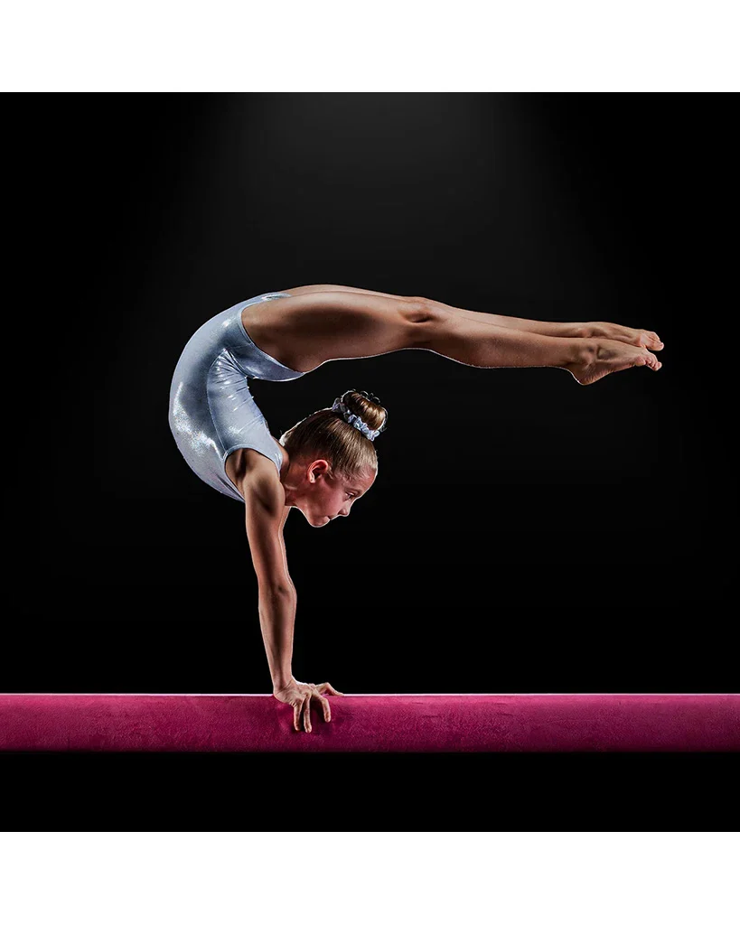 Eurotard Soft Metallic Gymnastic Tank Leotard - 2989 Girls - Fuschia - Image 4