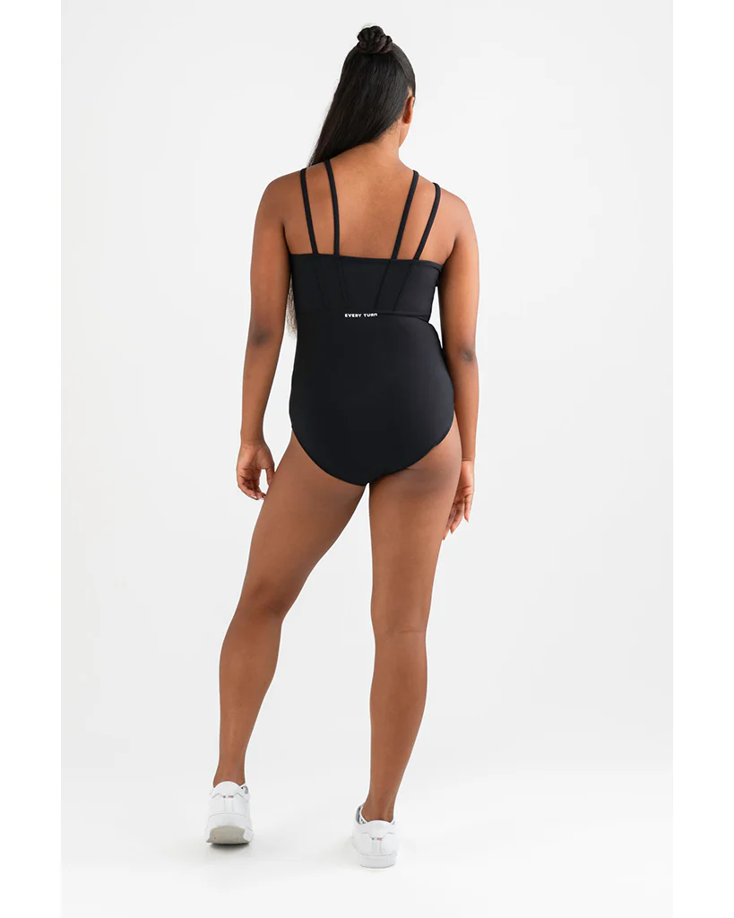 Every Turn Cinched Double Strap Leotard - Girls - Black - Image 2
