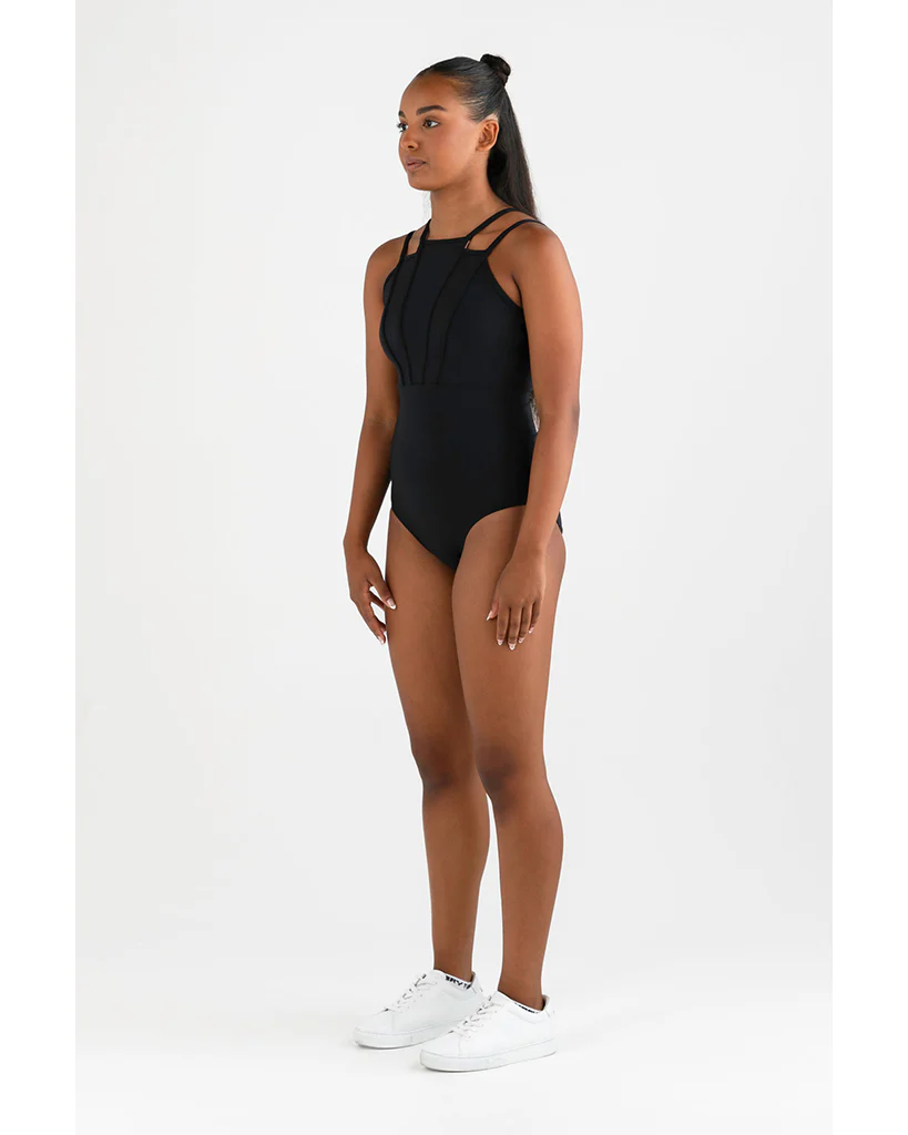 Every Turn Cinched Double Strap Leotard - Girls - Black - Image 4