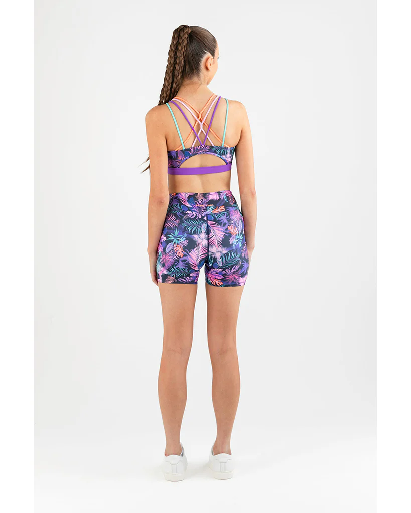 Every Turn Essential Workout Short - Girls - Midnight Jungle Print - Image 3