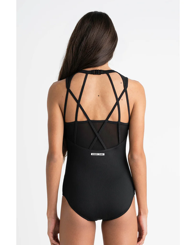 Every Turn Gwen Mesh Front Strappy Back Tank Leotard - Girls - Image 9