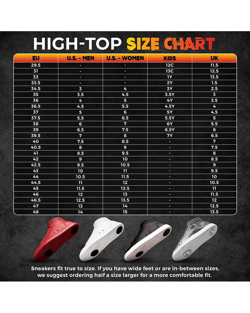 Fuego High Top Hip Hop Dance Sneakers - Womens/Mens - Image 10