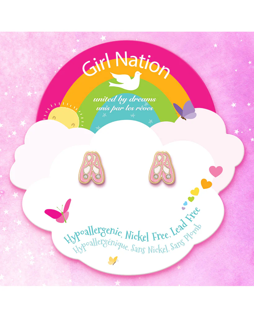 Girl Nation Ballet Slippers Cutie Stud Earrings - Image 3