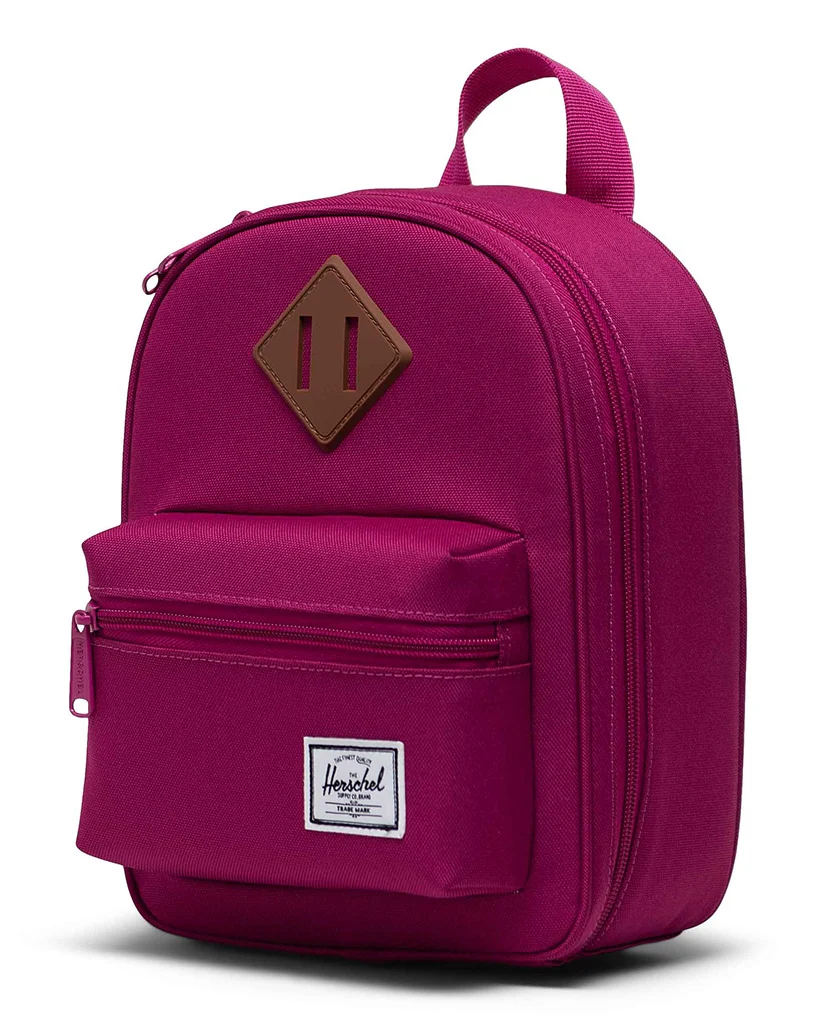 Herschel Supply Co Heritage Lunch Bag - Festival Fuschia / Saddle Brown - Image 2