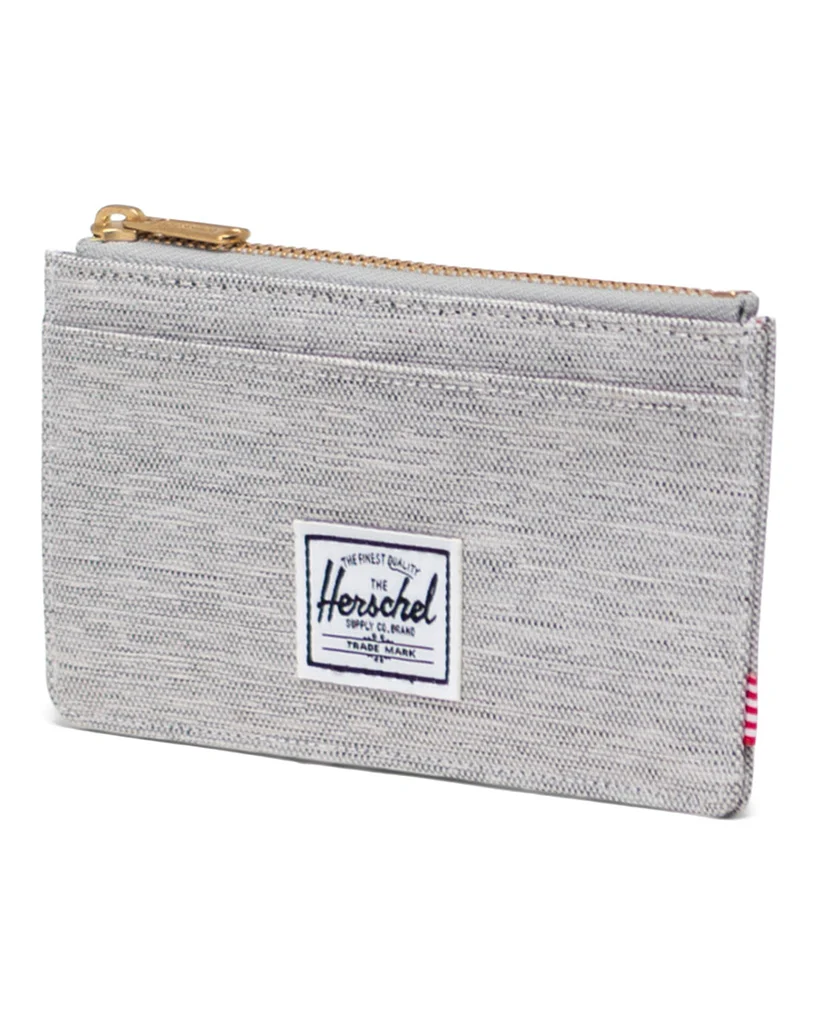 Herschel Supply Co Oscar II RFID Zip Wallet - Light Grey Crosshatch - Image 2