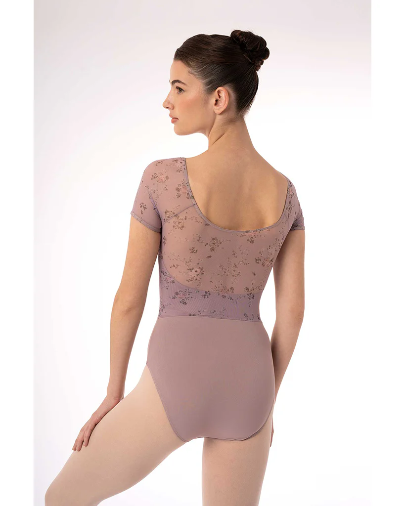 Intermezzo Felicity Petite Fleur Scoop Neck Printed Floral Mesh Cap Sleeve Leotard - 31709 Womens - Image 4