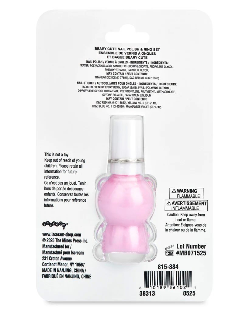 iscream Beary Cute Nail Polish Ring Set - Image 4