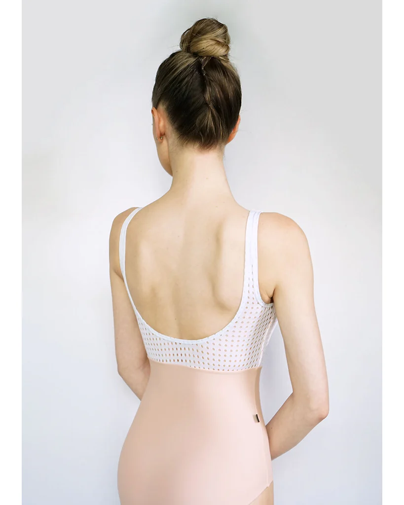 Jule Dancewear Luster Pop Mesh Tank Leotard - Womens - White/Peach - Image 2