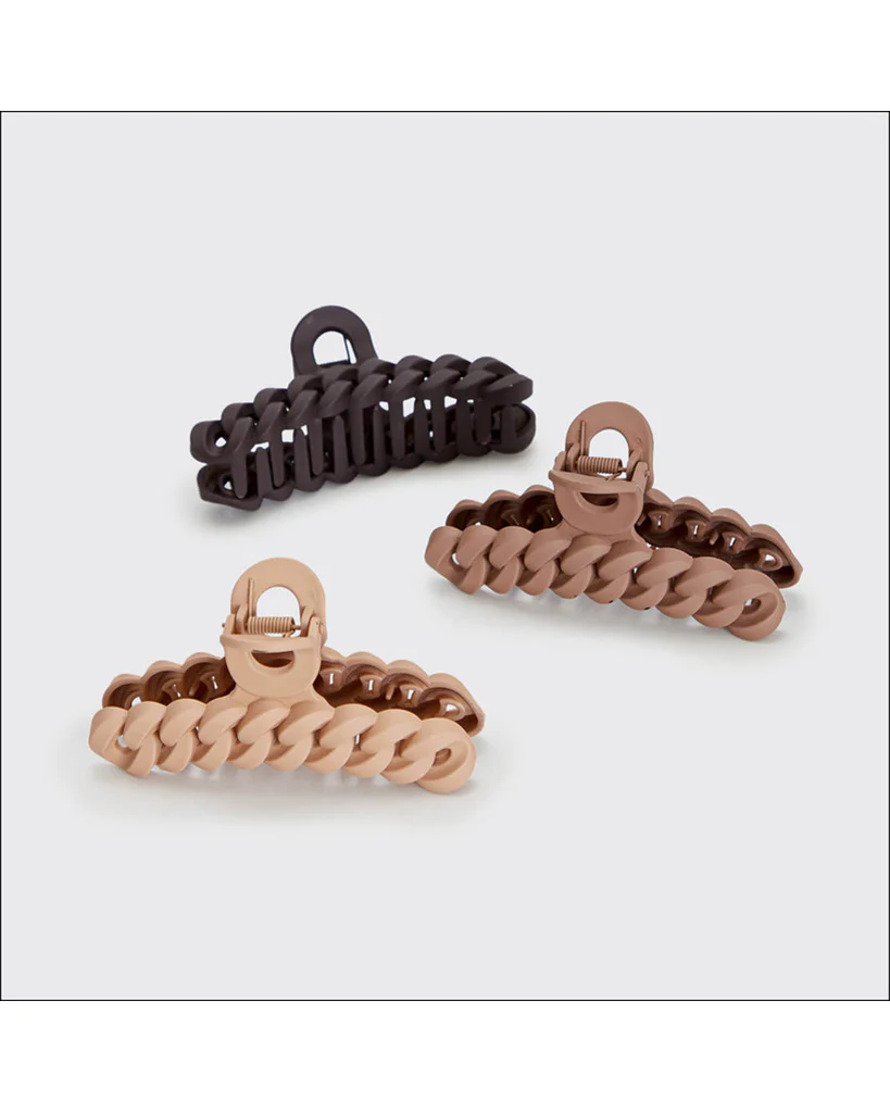Kitsch Eco-Friendly Chain Claw Clip 3pc Set - Neutral - Image 2