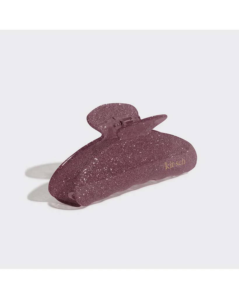 Kitsch Holiday Pink Glitter Claw Clip - Image 2