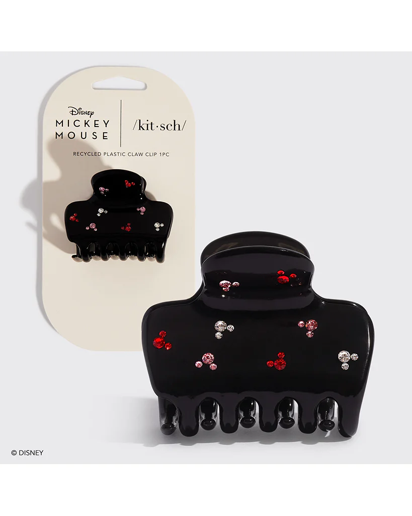 Kitsch & Mickey and Minnie Recycled Puffy Claw Clip 1 pc - Black