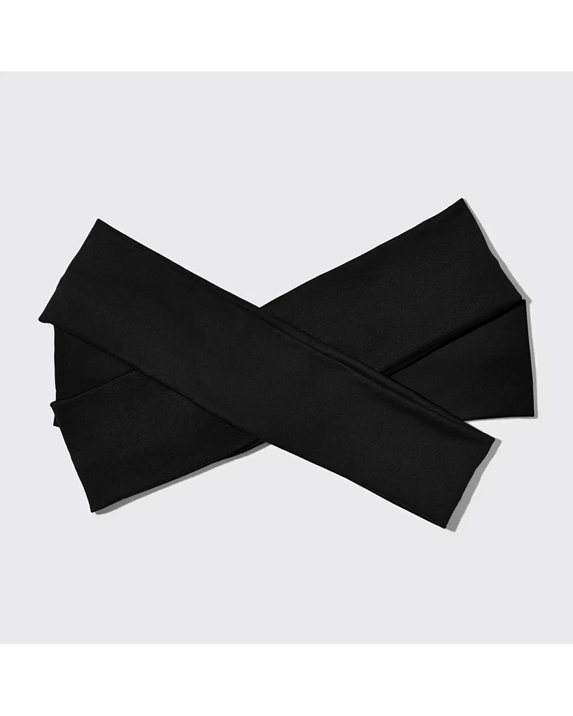 Kitsch Recycled Fabric Active Headbands 3pc Set - Black - Image 2