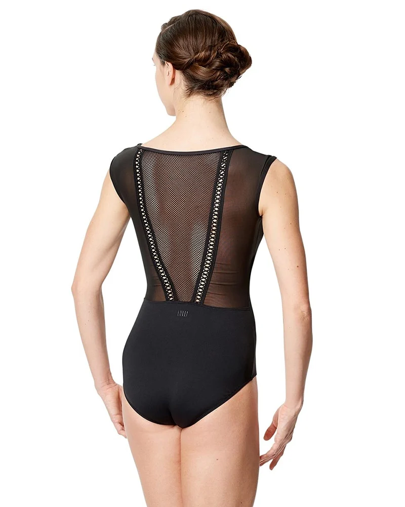 Lulli Dancewear Priscila Mesh Netting Back Cap Sleeve Leotard - LUF593 Womens - Image 2