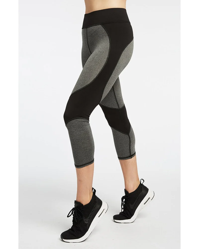 Michi Impulse Crop Legging - Womens - Grey/Black - Image 3