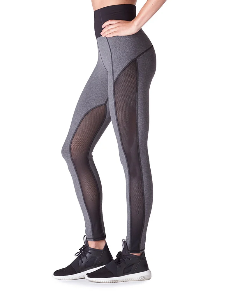 Michi Summit High Waisted Legging - Womens - Light Heather Grey - Image 2