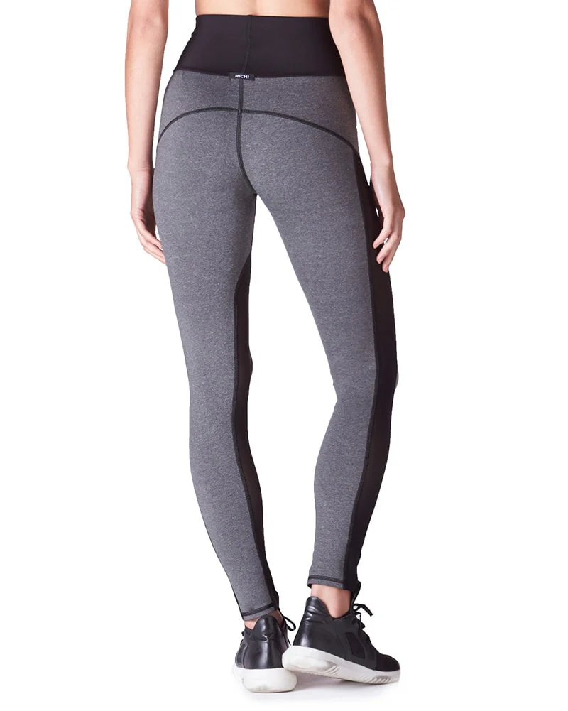 Michi Summit High Waisted Legging - Womens - Light Heather Grey - Image 3