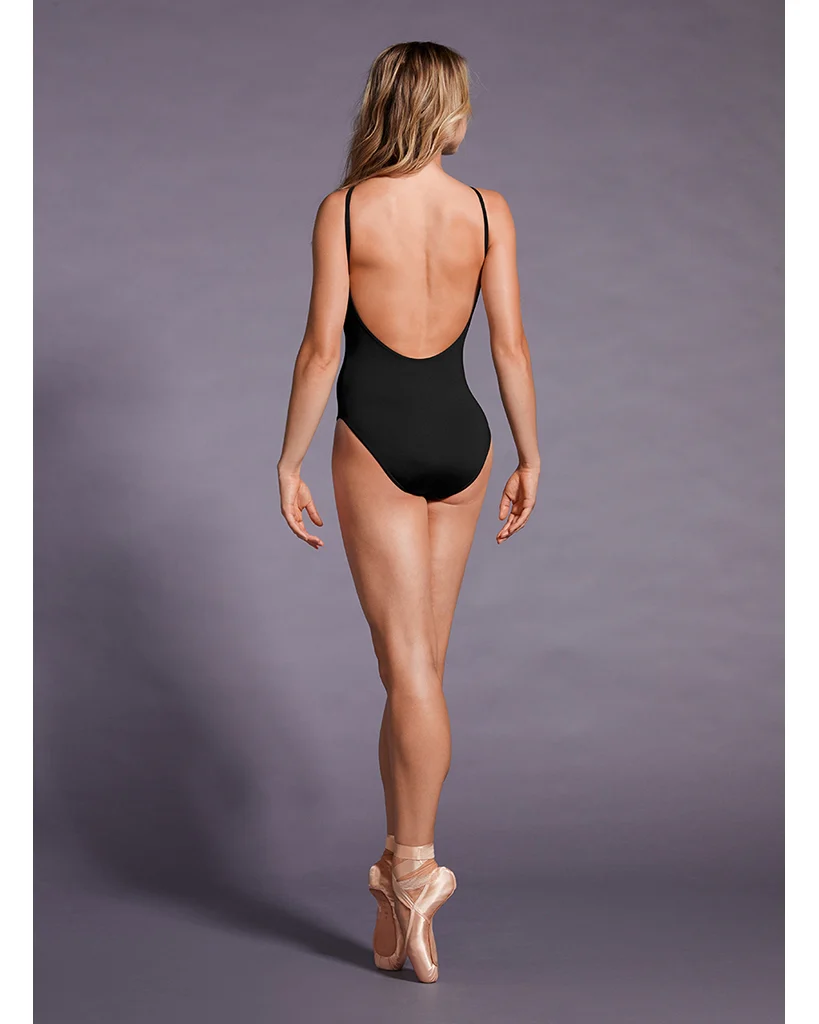 Mirella Black Label High Neck Gather Detail Low Back Camisole Leotard - MB7229 Womens - Image 3