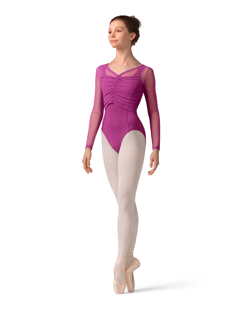 Mirella Gathered Mesh Long Sleeve Top - M30001L Women - Image 5