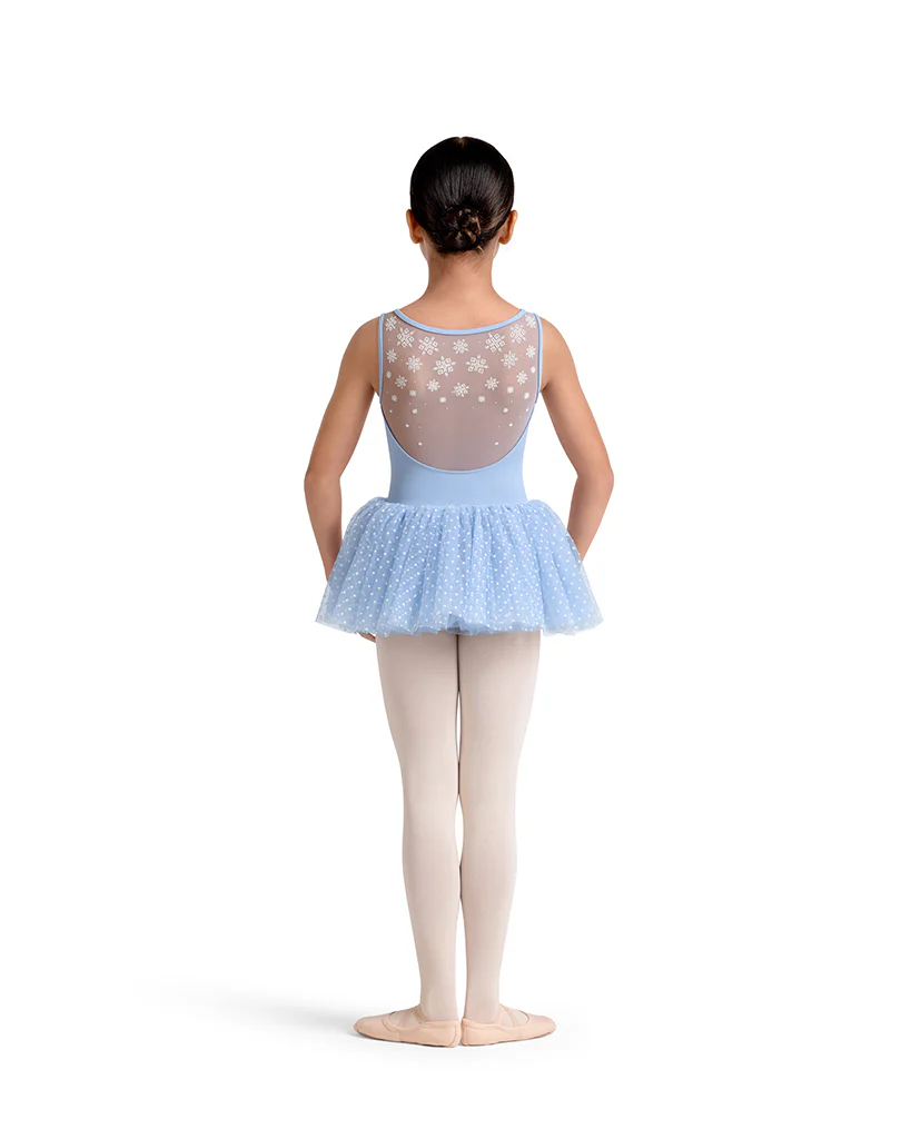 Mirella Kaleidoscope Sweetheart Neck Polka Dot Velvet Detail Mesh Tank Tutu Ballet Dress - M50002C Girls - Image 6