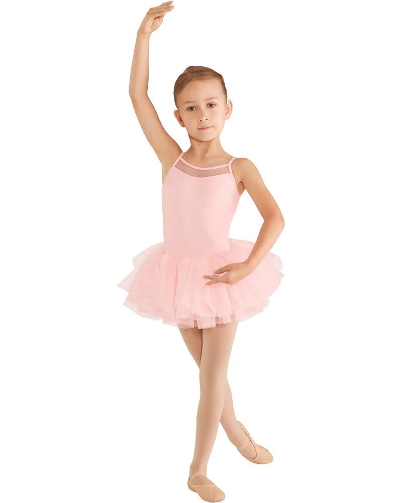 Mirella Mesh Back Yoke Camisole Tutu Ballet Dress - M409C Girls - Image 3