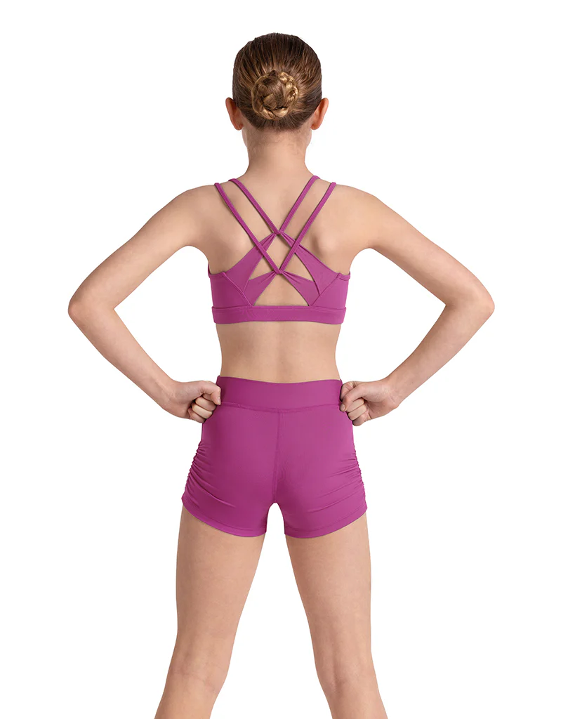 Mirella Pinch Front Double Strap Cross Back Camisole Crop Top - M30005C Girls - Image 2