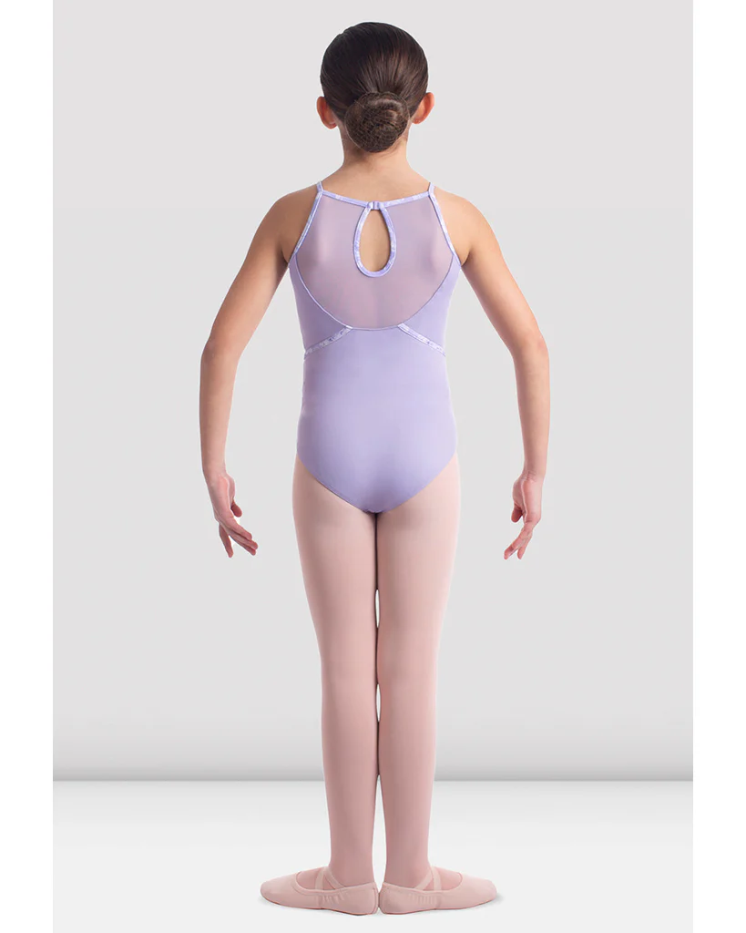 Mirella Jardin Printed Bind Detail Mesh Insert Camisole Leotard - M1235C Girls - Image 4