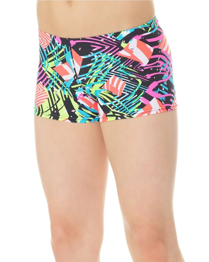 Mondor Pattern Print Gymnastic Shorts - 27825CP Girls - Image 3