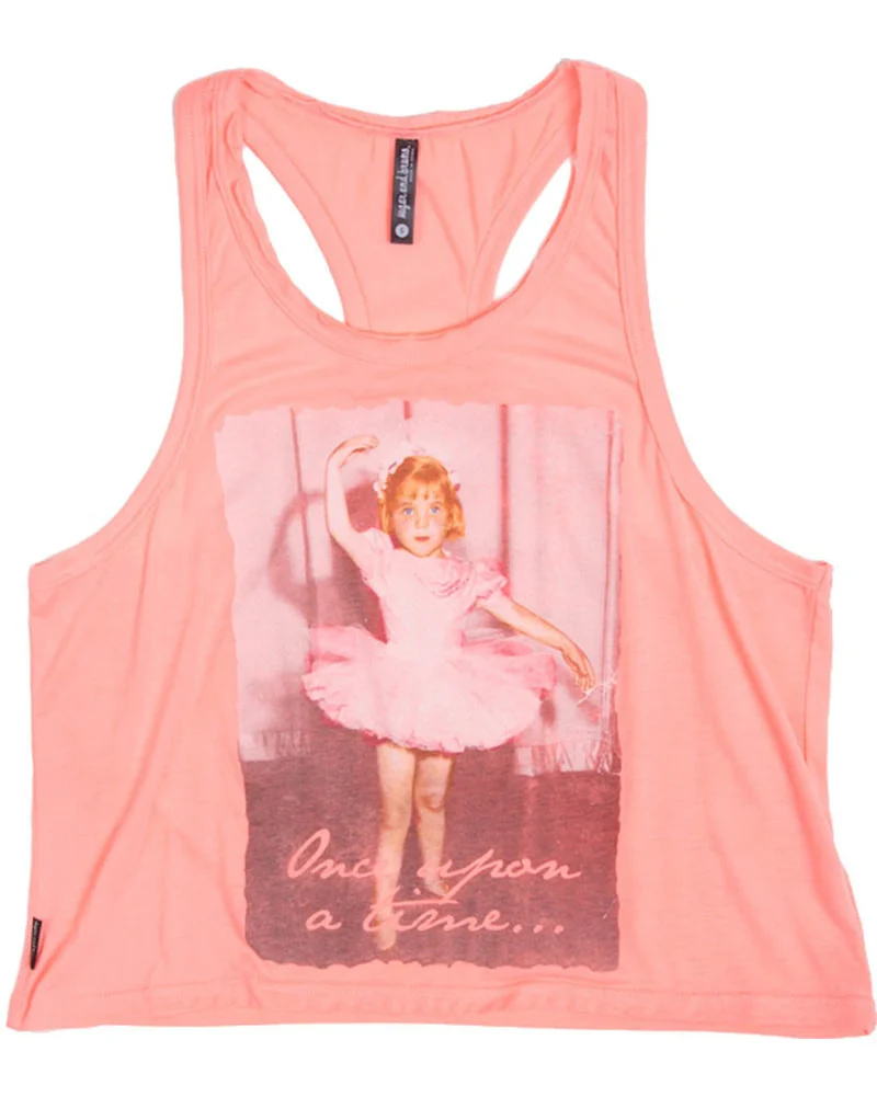 Sugar and Bruno Once Upon a Time Oversized T-Back Tank Top - D7246 Girls - Coral - Image 3