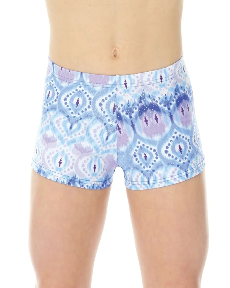 Mondor Pattern Print Gymnastic Shorts - 7825CP Girls - Image 3