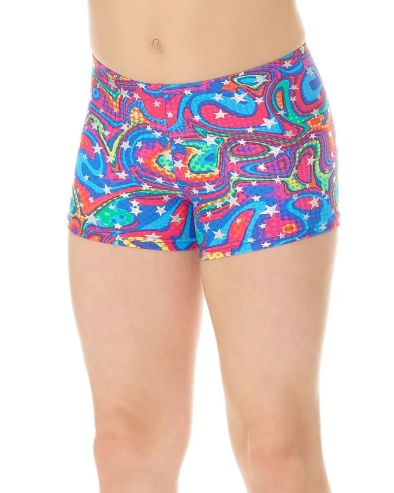 Mondor Pattern Print Gymnastic Shorts - 7825CP Girls - Image 4