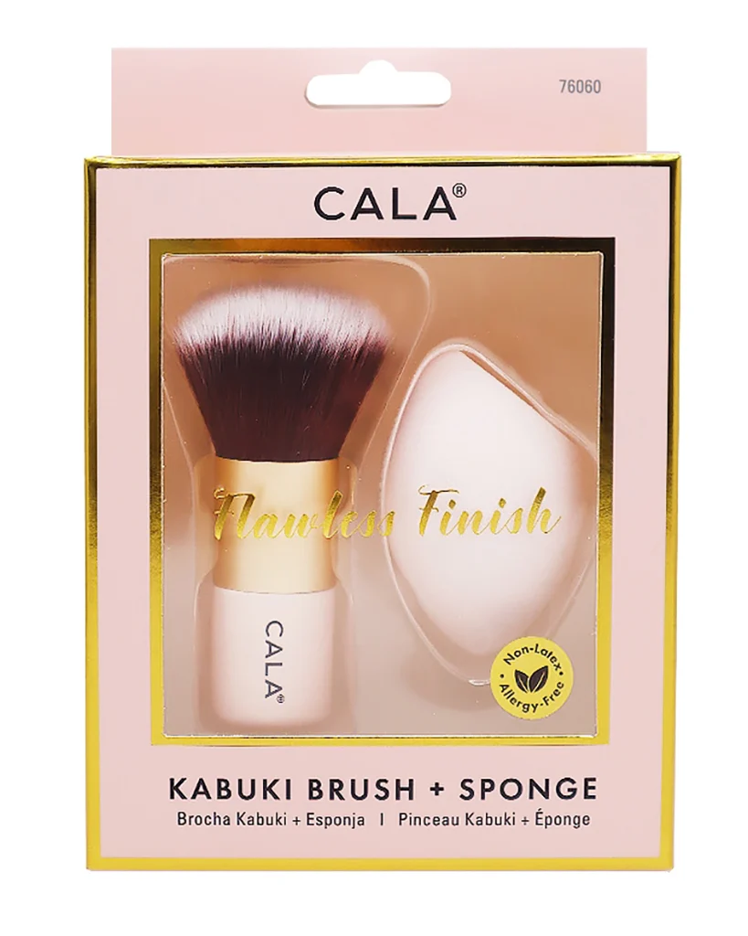 Pineapple Beauty Cala Kabuki Brush and Blending Sponge Set - Pink - Image 2