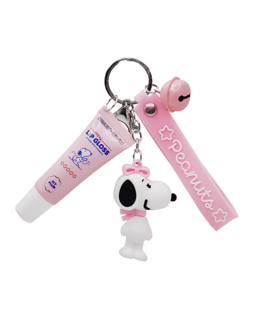Pineapple Beauty Celavi Icy Plum Snoopy Lip Gloss with Keychain - Image 4