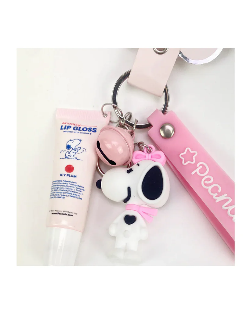 Pineapple Beauty Celavi Icy Plum Snoopy Lip Gloss with Keychain - Image 6